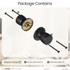 HOSOM 6 Pack Dummy Door Knobs，Matte Black Door Knobs Keyless