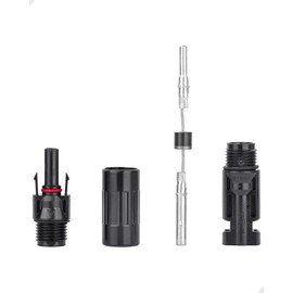 Jtron 5 PCS PV Solar Panel Connector Male/Female 10A Built-in Diode Inline Fuse Solar Wire Connectors Waterproof Anti-backflow