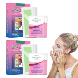FunnAura 60PCS Facial Wax Strips, Portable Upper Lip Wax Strips for Eyebrows and Cheeks