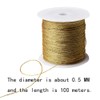 Pengxiaomei 218 Yards/656 Feet Metallic Cord, 2 Pcs Spool Metallic