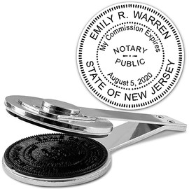 MaxMark Insert Only for Notary Seal Round Desk Embosser for New Jersey State