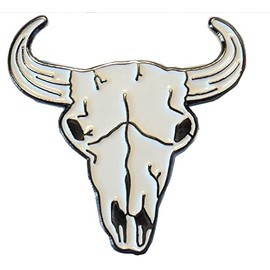 GBJUK Cattle Cow Bull Skull Enamel Pin Lapel Badge with Butterfly Clasp Back
