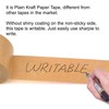 WOD PFKT7 Kraft Paper Flatback Carton Sealing Tape - 1/4