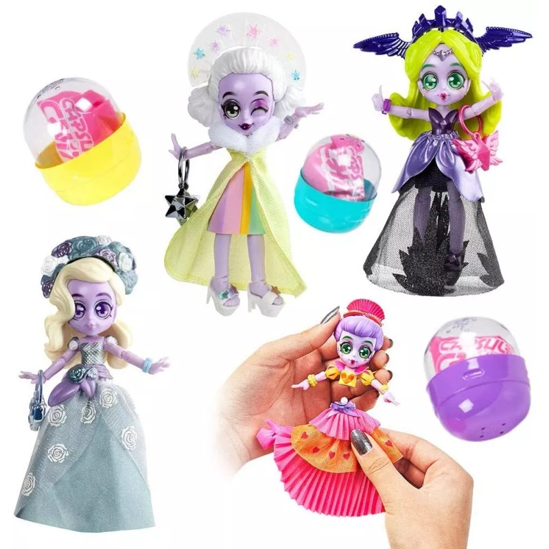 Capsule Chix Ultimix 4 Pack, 4.5 inch Small Doll with