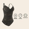 Leonisa Shaping Lace Bodysuit with Underwire Fabric Cups - Lace