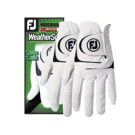 FootJoy Women's WeatherSof Golf Glove, Pack of 2, White Large, Worn on Right Hand, Previous Season Style