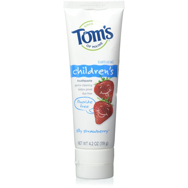 Tom's of Maine Fluoride Free Children's Toothpaste, Silly Strawberry, 4.2 Oz