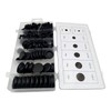 170pcs Black Rubber Grommet Assortment Set Hole Plug Set 7