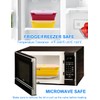 FUSMYE Extra Large Collapsible Silicone Food Storage Containers With Lids,