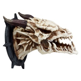 Ebros Gift Large Chained Horned Dragon Skull Wall Trophy Decor Saint George Slain Dragon Fantasy Wall Plaque