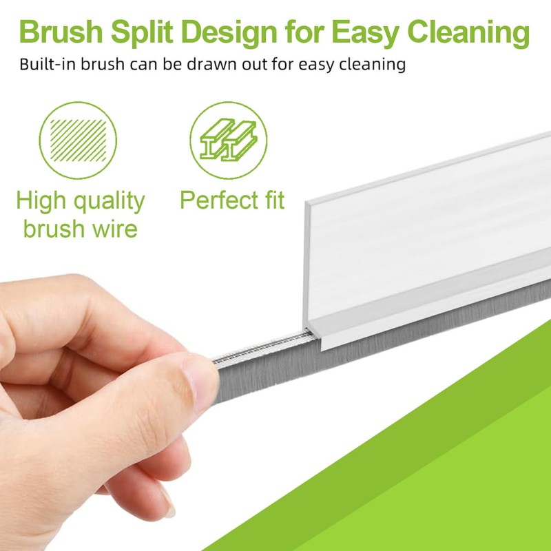 DINGLIAN 2 PCS Door Brush Bottom Sweep, Door Sweep for