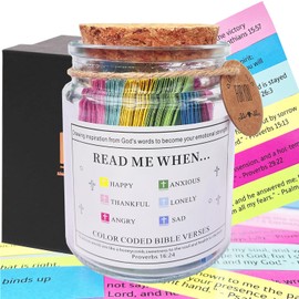 Christian Gifts for Women Men, Mothers Day Gifts For Mom, Bible verse jar, Read Me When Bible Verses Jar(with film)for Emotions and Feelings, Bible Study Church Religious Gifts for Women Mom,Friend