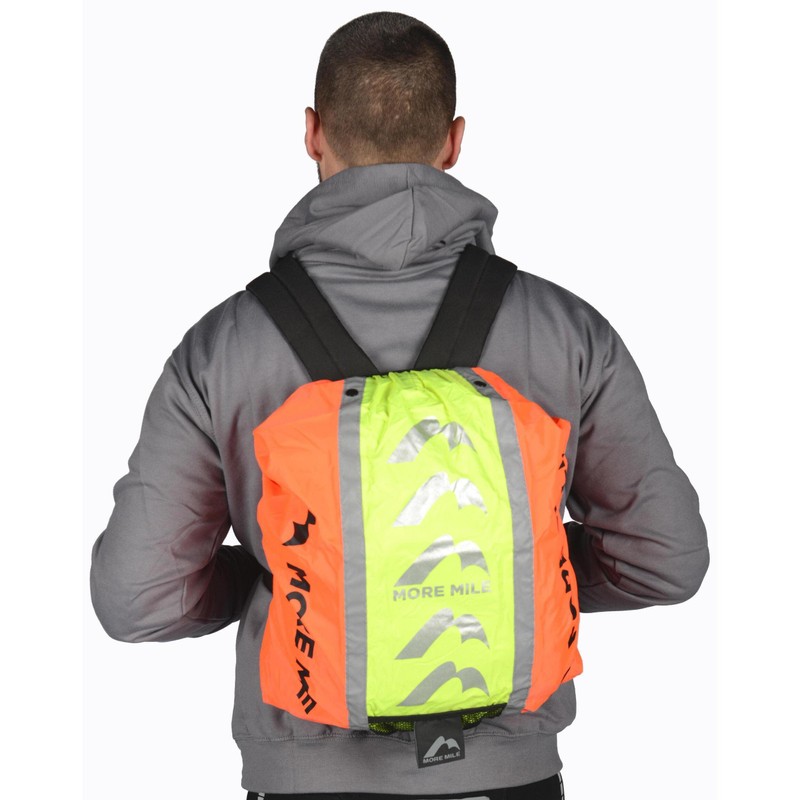More Mile High Visibility Water-Resistant Backpack Cycle Cover, Weatherproof Reflective