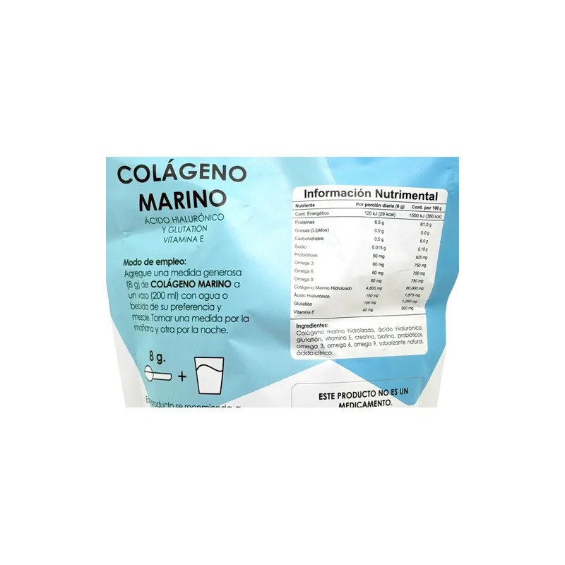 Colageno Marino 400 G Sabor Natural Sanabi Natural