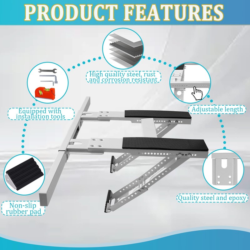 Window Air Conditioner Support Bracket - Universal No-Drilling AC Bracket