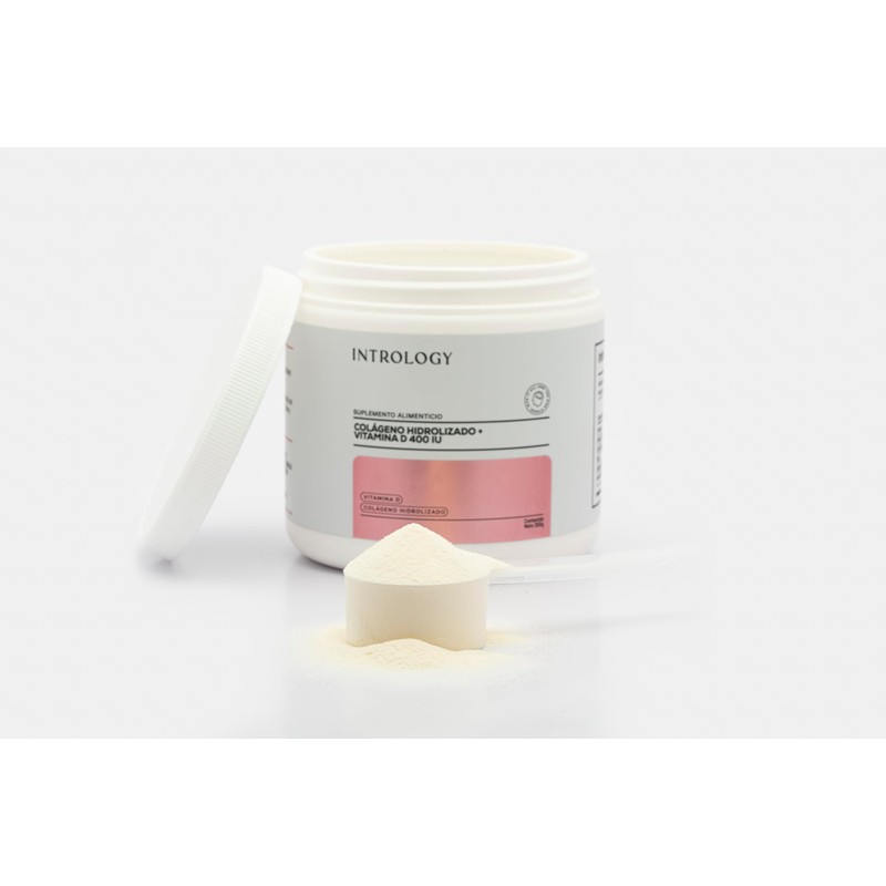 Intrology Colágeno Hidrolizado con Vitamina D 400 IU, Suplemento Alimenticio,