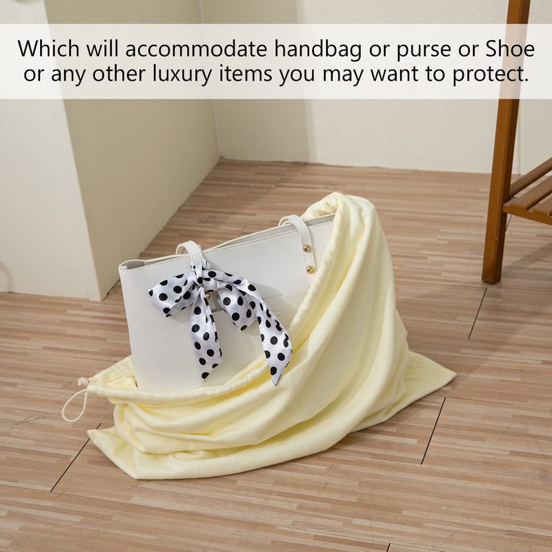 HAMBOLY 100% Cotton Bags 5 Pack Dust Cover Storage Pouch