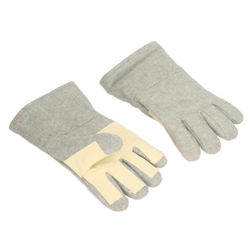 1 Pair Heat Resistant Gloves Separate Fingers Hot Proof Mitts