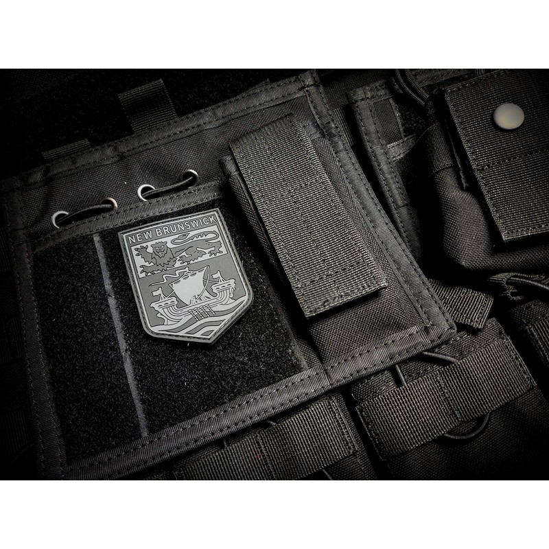 PVC Morale Patch - New Brunswick Provincial Patch - Black