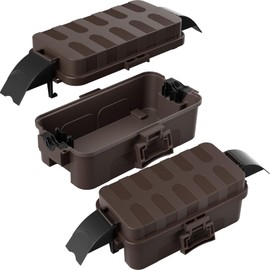 【2 PACK】RESTMO Outdoor Electrical Box Waterproof with Detachable Covers, IP55 Waterproof Extension Cover for Plug, Outlet, Christmas Holiday Decorations,Weatherproof Connection Box, Brown