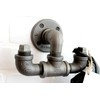 Industrial Pipe Hooks - Black pipe coat hook, towel hook,