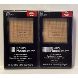 Revlon Photoready Compact Makeup, 200 Natural Beige, 0.35 oz (Pack of 2) NOS