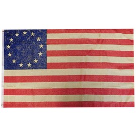 Trade Winds Betsy Ross 13 Star Historical Vintage Premium Quality Heavy Duty Fade Resistant 100D Woven Poly Nylon 3x5 3'x5' Flag Banner