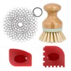 Cast Iron Cleaner kit, Wood Scrub Cleaning Brush, Stainless Steel