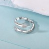 KBRPEY 925 Sterling Silver Hug Ring Adjustable Hug Ring Crystal
