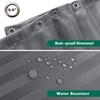 Biscaynebay Fabric Shower Curtain Liner 72" x 72", Dark Grey