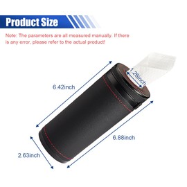 Car Tissues Holder, Multifunctional Tissue Cylinder Boxes, Car Tissues Canned, Travel Tissue Tubes, Car Box Container Fit for Car Cup Holder Home Bathroom Office (Black)