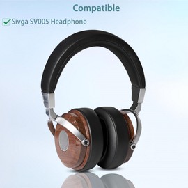 HAIZEEN Ear Pads Compatible with Sivga SV005 SV005 Headphones Ear Pads Replacement Cushion (Protein Leather/Memory Foam)