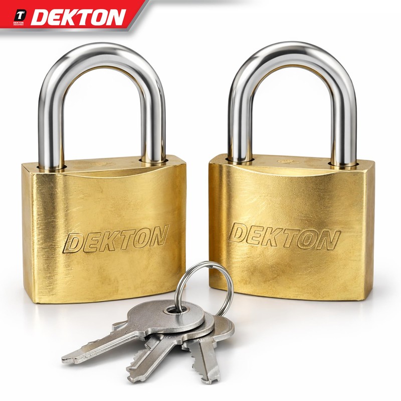 Dekton 2PC 40MM Titanium Plated Iron Padlock Set| Heavy-Duty Iron