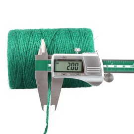 656 Feet x 2mm Green Jute Garden Indoor and Outdoor Twine,Green Garden Twine,Natural Twine for Plants,Floristry,Bundling,Crafts