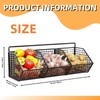 XGVIEGZ Hanging Wire Fruit Basket with Adhesive Hooks, Hanging Fruit