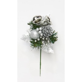 Worth Imports Christmas Holly Bell, Silver, Set of 12 Pick