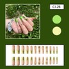 St. Patrick's Day Press on Coffin Long Nails 24Pcs Artificial