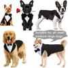 Dog Tuxedo Shirt Formal Suit Bandana Set, Pet Bow Tie