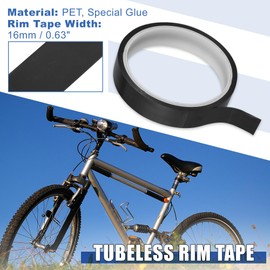 X AUTOHAUX Width 16mm Length 10m Tubeless Rim Tape Bike Rim Strip Tape Black