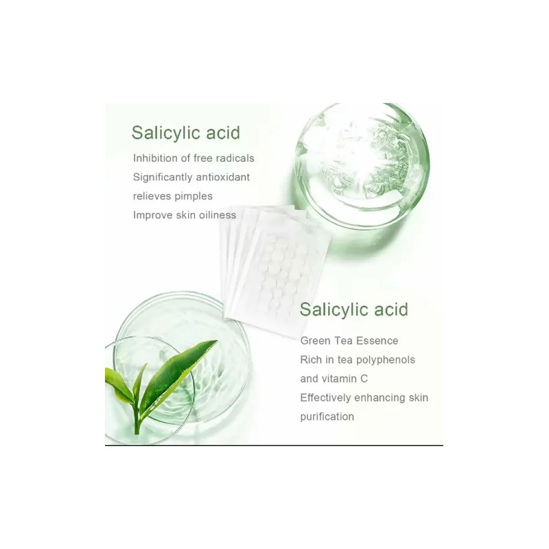Parches Antiacné Acne Patche Hydrocolloid Para Rostro, Pack 600 Unidades