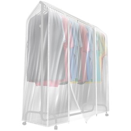 Sorbus Cover for Garment Rack - 6 Ft Transparent Clothes Rack Cover, Garment Coat Hanger Protector Dustproof Waterproof Clothing Storage Cover for Dresses, Suits, Coats, and more (Rack Not Included)