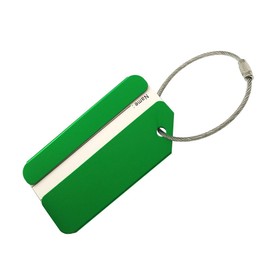 5PACK Green Aluminum Luggage Tags Holders for Travel Luggage Baggage Identifier by Ovener