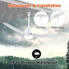 BZX Waterproof Outdoor Ceiling-Fan with Light - 52" Modern Ceiling