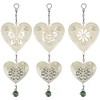 Quickdraw Supplies Set of 3 Hanging Heart Decorations Garden Ornament