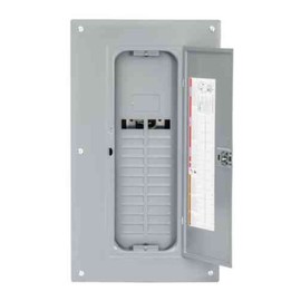 Square D by Schneider Electric HOM2448L125PQGC Homeline 125 Amp 24-Space 48-Circuit Indoor Main Lug Qwik-Grip Plug-On Neutral Load Center with Cover and Ground Bar