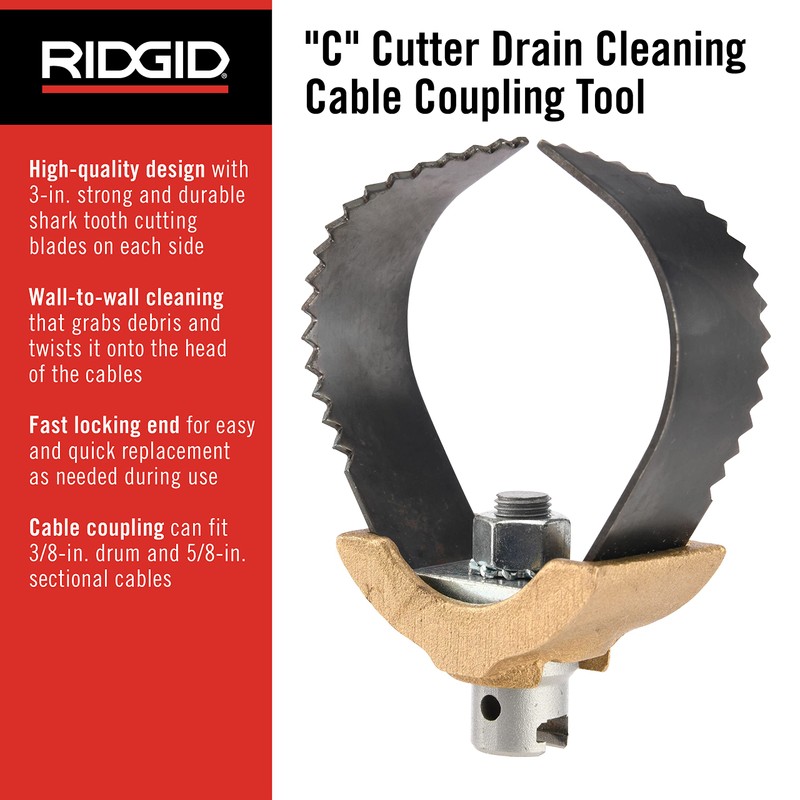 RIDGID 52822 Model T-232 H-D 3" "C" Cutter Cable Coupling