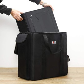 BUBM Desktop Computer Carrying Case, Padded Nylon Carry Tote Bag for Transporting Computer Tower PC Chassis, Keyboard, Cable and Mouse