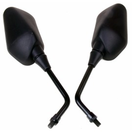 MotorToGo Black Rear View Mirrors for Victory Vegas Vision Kingpin