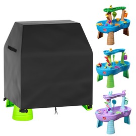 OKPOW Water Table Cover for Kids - Summer Outdoor Toys Cover Compatible with Step2 Water Play Table - 420D Oxford Adjustable Drawstring Waterproof Dustproof Anti-UV Covers for Toddlers