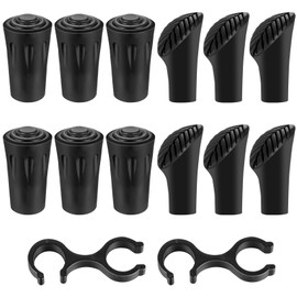 14 x Nordic Walking Poles, Rubber Buffers, Nordic Walking Pads, Trekking Rubber Buffers, 3 Styles, Nordic Walking Poles, Pads, 11 mm Non-Slip Hiking Poles, Rubber Buffer for Hiking Poles, Trekking